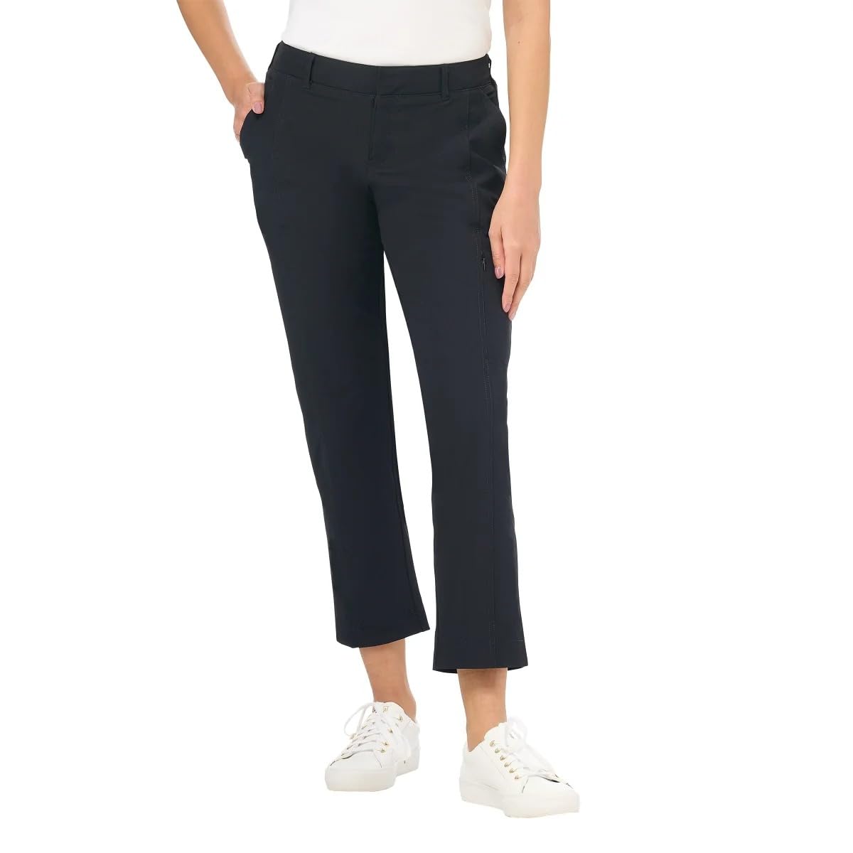 Kirkland Signature Womens Travel Pant - Utility Pocket - Elastic Waistband