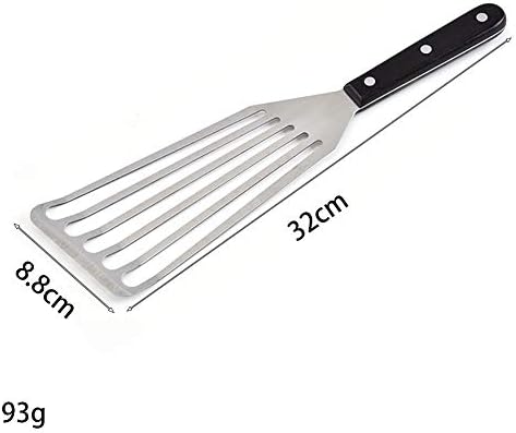 Slotted Turner, Stainless Steel Flipper Fish Shovel | Long Slotted Spatula with Flexible Handle, Professional Fish Slice, Cooking Spatula for Cooking Fish//Meat/Dumpling Frying