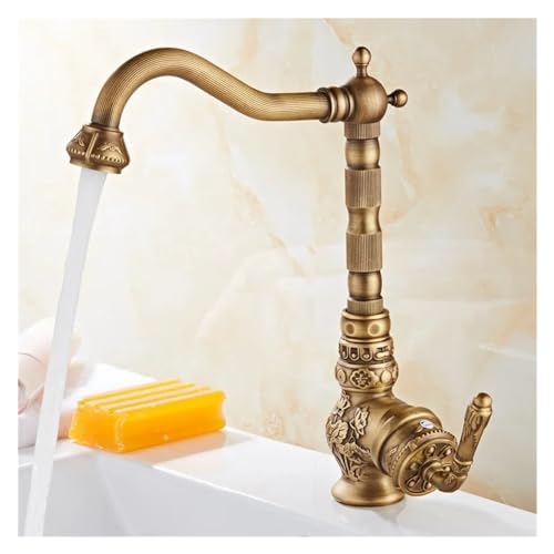 Robinet lave-main rétro en laiton pour évier de salle de bain chic