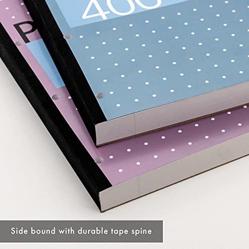 Pukka Pad A4 Refill Notepad  5 Pack of Notebooks with 400 Pages of 80GSM Paper, 4-Hole Punch Margins, and Feint Ruled Lines  29.7 x 21cm
