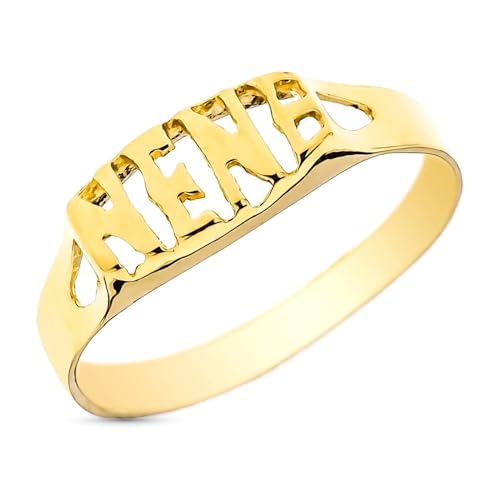 Sello de Bebé en Oro 9k palabra NENE, guarda el recuerdo de sus primeros días para siempre