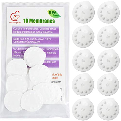Nenesupply10 Count Membranes Compatible with Medela Pump Parts Use with Nenesupply Valve and Medela Valve Replace Medela Membrane Compatible with Pump in Style Swing Symphony Harmony Breast Pump