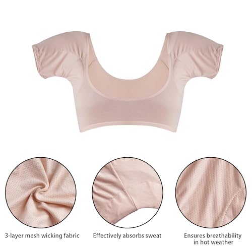 3 Pcs Underarm Sweat Vest Antiperspirant Underarm Pads Reusable Breathable Sweatproof Sleeves for Women Post Surgery Slimming Support2
