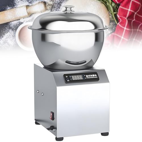 Nicvrea Amasadora de Masa Comercial: Amasadora de Espiral de Alta Resistencia para Masa de Pizza y Pan, Recipiente de Acero Inoxidable, Función de Temporizador, Doble Rotación 5kg Nicvrea Amasadora de Masa Comercial: Amasadora de Espiral de Alta Resistencia para Masa de Pizza y Pan, Recipiente de Acero Inoxidable, Función de Temporizador, Doble Rotación 5kg