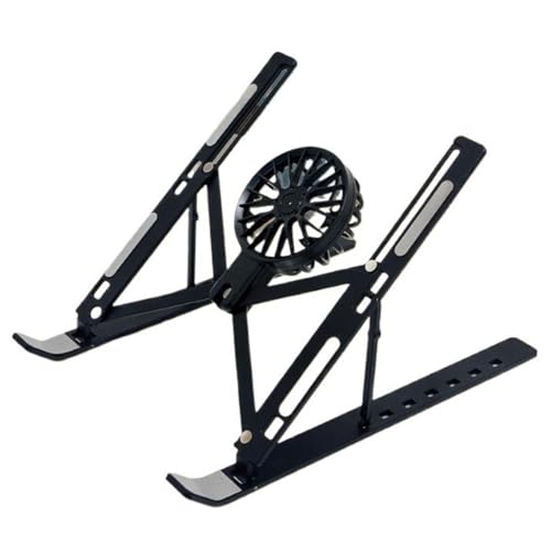 Soporte enfriador para computadora que evita sobrecalentamiento en laptops negras de 18 pulgadas