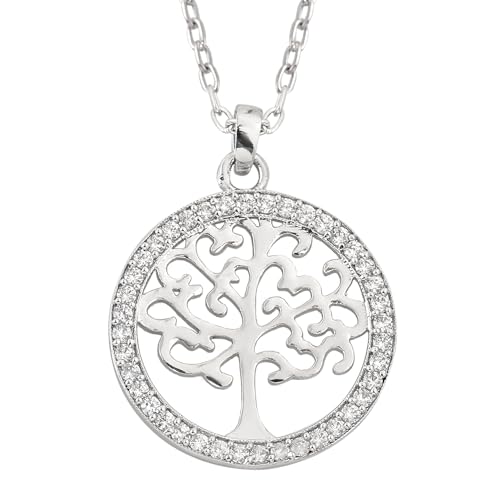 Image of LMDPRAJAPATIS 925 Sterling Silver Tree of Life Silver Pendant /Necklace For with Link Chain For Women And Girls(Silver)