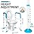 Gillion Toilet Safety Rails- Width Adjustable Toilet Safety Frame & Rails for Elderly Senior, Sturdy Toilet Support Handrail for Disabled Handicap, Toilet Handles Bars Fit any toilet