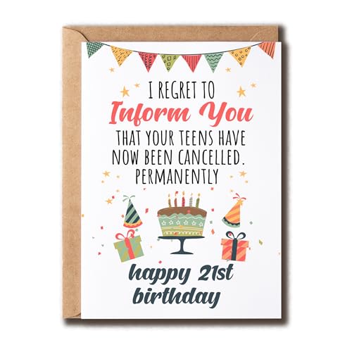 KoKi9xxGifts Your Teens Have Now Been Cancelled Been Access-21St Happy BirthdayJ[h - 21΂̋LO - 21΂̈A - ނւ̃J[h - ޏ