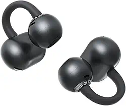 Fone de ouvido sem fio QCY Crossky C50, Bluetooth 6.0, 35 horas de reprodução, leves e confortáveis para usar em corrida/fitness, adequados para orelhas pequenas, à prova d'água IPX5(Preto)