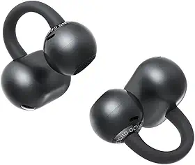 Fone de ouvido sem fio QCY Crossky C50, Bluetooth 6.0, 35 horas de reprodução, leves e confortáveis para usar em corrida/fitness, adequados para orelhas pequenas, à prova d'água IPX5(Preto)