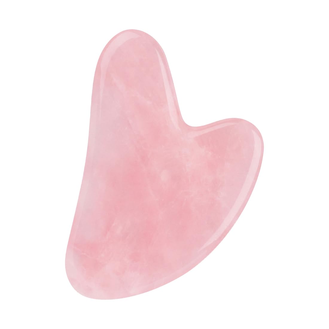 ZCSOWE 1 Pieza Gua Sha Piedra de Cuarzo Rosa Forma de Corazón by - Gua Sha Facial Antiarrugas para Tonificar y Reafirmar la Piel - Masajeador Facial, Guasha para el Masaje Facial