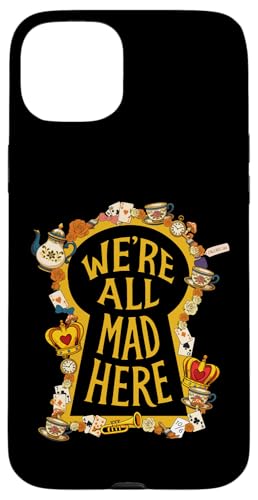 Keyhole We're all Mad Here ���p�� �s�v�c�̍��̃A���X ���� �X�}�z�P�[�X iPhone 15 Plus �p