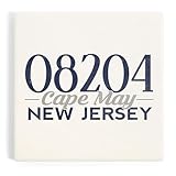 Lantern Press Cape May, New Jersey, 08204 Zip Code (Blue) (Absorbent Ceramic Coaster, Single, Cork Back, Kitchen Table Decor) No more water rings or scuffed tables. Our soft cork backing provides a gentle, yet effective, layer of defense The pourous ...