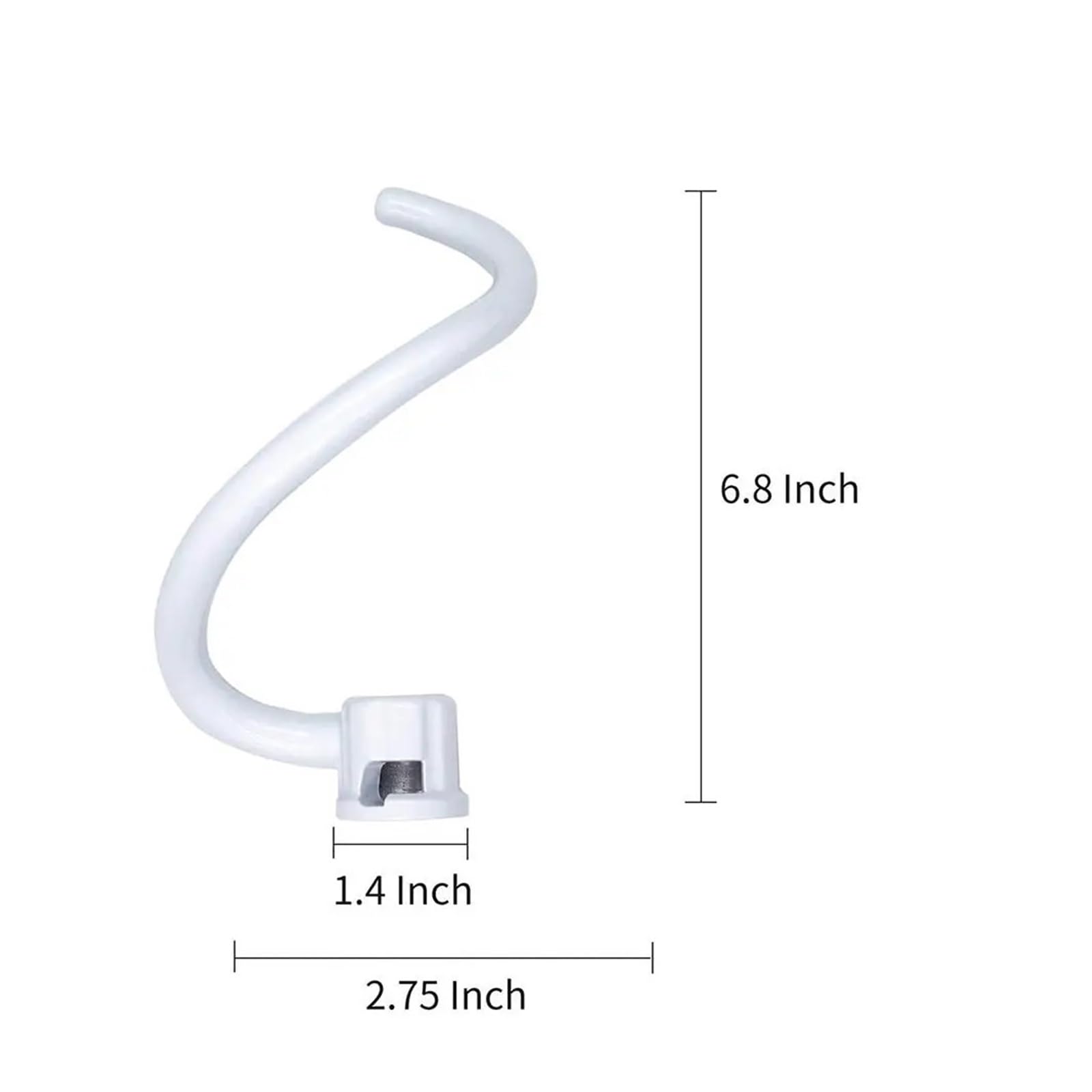 Gancho for Masa Mezcladora, Compatible Con KitchenHelper, Batidora Vertical KV25G0X.5.5-6QT Con Capa Recubierta En Espiral Agitadora