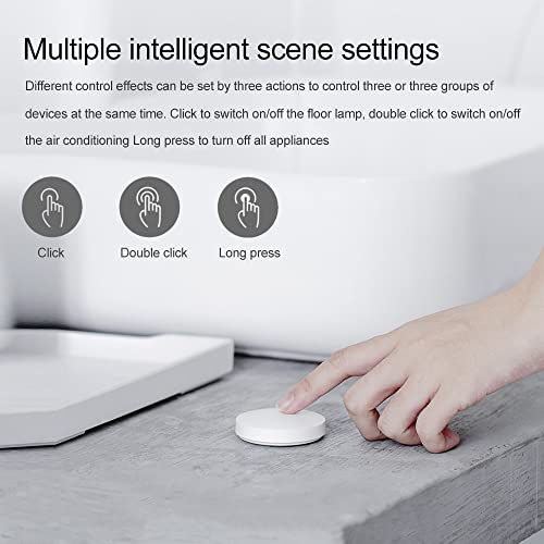 QIACHIP Zigbee Wireless Mini Switch and WiFi Smart Home Gateway Bridge Hub for Zigbee 3.0 devices kit Smart Button Scene Switch Trigger with Alexa/Google Home Ewelink APP Control - Image 2