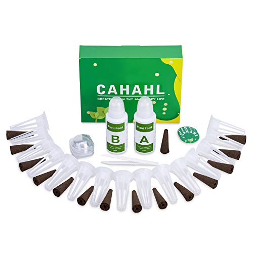 CAHAHL Indoor Hydroponic Garden Accessories Seed Pods Kit, with 15pcs Grow Baskets,15 Grow sponges,15pcs Seed Pod Labels, 15pcs Grow Domes, 1 Tweezers (Seeds not Included)