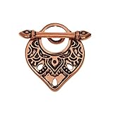 TierraCast Pewter Toggle Clasps, Temple 21x18.5mm, 1 Set, Antiqued Copper Plated