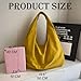 KAMEILONG Large Nylon Hobo Bag Women Crescent Shoulder Bag Vintage Tote Bag Casual Shopper Handbag for Women (Yellow)
