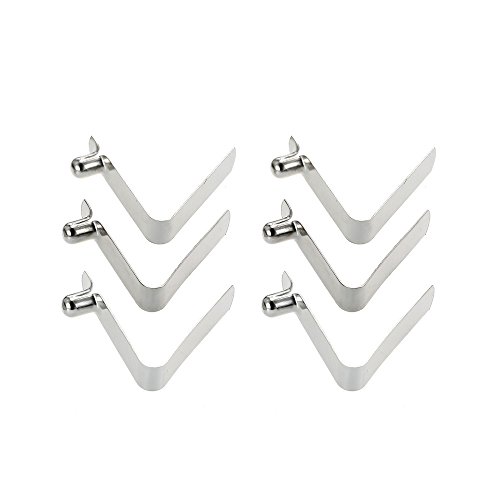 Clipe de remo, Romacci 6 peças Kayak Paddle Spring Clips Tenda Pole Clips Push Button Spring Snap Cl