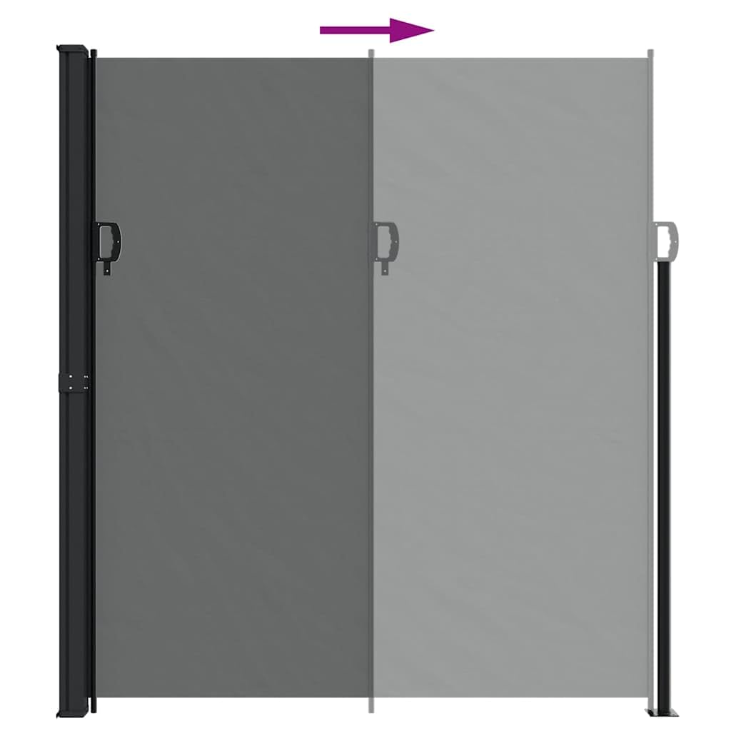 vidaXL Tenda da Sole Laterale Retrattile Antracite 220x600 cm