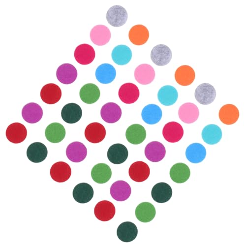 STOBAZA 100pezzi Pads in Feltro Assorbenti Per Collane Diffusore Oli Essenziali Colorati Per Ricarica e Diffusione Prolungata