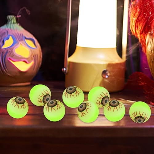 Spooky Eyeball Spielzeug – 30 Stück Hüpfbälle für Halloween-Partytüten, Mini Runde Springbälle | Gruseliges Spielzeug für Kinder Günstigkeiten-Dekorationen Klassenzimmer Veranstaltungen Spielpreise