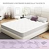 DEWINNER - Matelas 140x190 - épaisseur de 20CM - Matelas à Ressorts ensachés et à mémoire de Forme - Blanc - Ergonomique, Soutien Parfait, Respirant