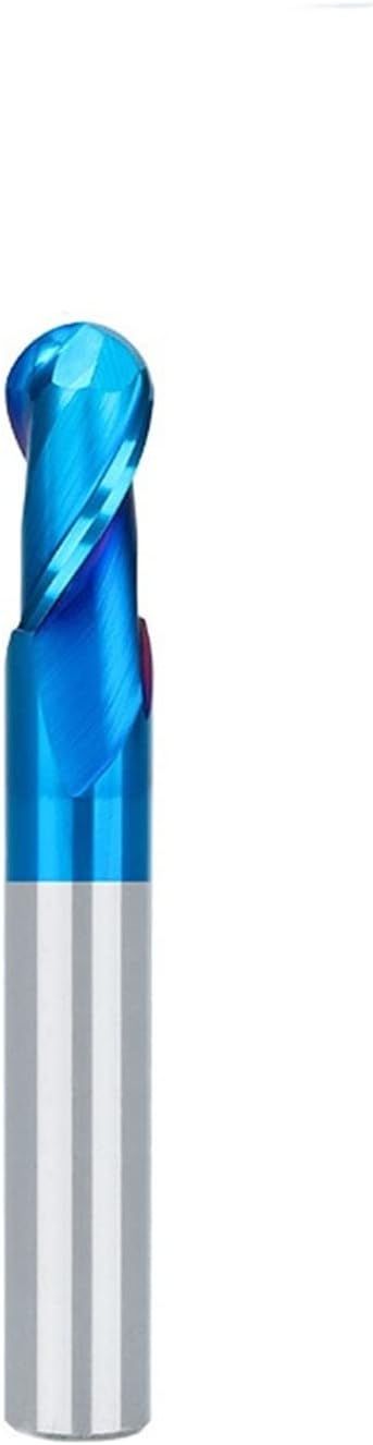 1Pcs Nano Blue Coat Ball Nose End Mill CNC Router Bits HRC 65 2 Flute Spiral End Mill Tungsten Carbide Cutter Milling Tool