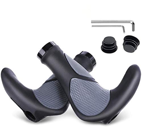 OUTERDO Puños de bicicleta, ergonómicos, antideslizantes, cómodos y resistentes al agua, diseñados para MTB BMX y bicicleta