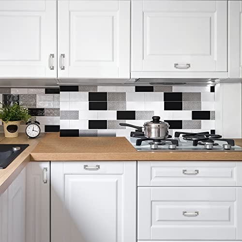 Ravinte Solid 3 Inch Big Square Foot Cabinet Pulls Brushed Nickel Arch Pull Kitchen Cabinet Handles Satin Nickel Drawer Pulls Kitchen Cabinet Hardware Silver Cabinet Drawer Handles-10 Pack #TOP4