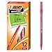 BIC Round Stic Xtra Life Ball Pen, Medium Point (1.0 mm), Red, 12-Count