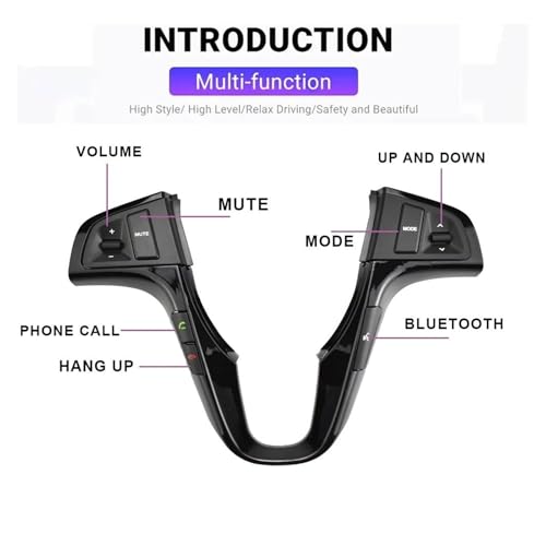 Commande audio de volant Hyundai Solaris boutons multifonctions argent - 3