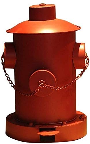 Poubelle à pédale en fer style rétro avec seau amovible anti-odeur rouge