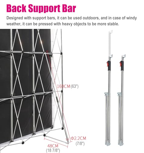 Support de bannière en alliage d'aluminium pliable pour stand - 2