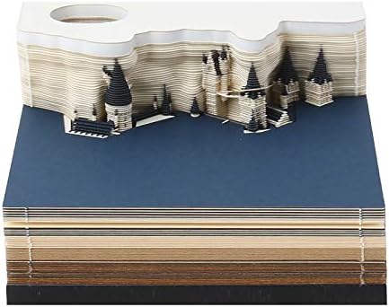 Omoshiroi Block Hogwarts Castle Harry Potter Notepad 3d Memo Pad With Pen Holder Without Led Light Amazon Sg Office Products