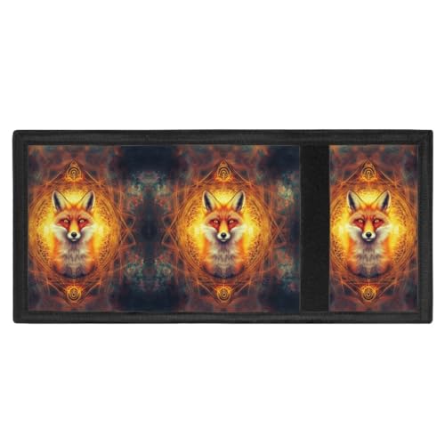 GLUDEAR Girl Boy Cool Wolf Wallet Trifold Kids Wallet Coin Pocket Card Holders Wallet Money Organizer,Moon Mandala Fox2