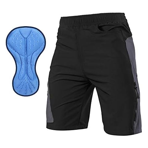 Doorslay Men's Cycling Shorts Mountain Bike Cycling Shorts 3D Padded MTB Shorts Breathable Loose-Fit for Road MTB Bike Outdoor Cycling Running Gym Training Cover