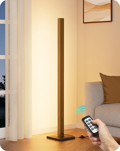 EDISHINE Mid Century Wood Floor Lamp