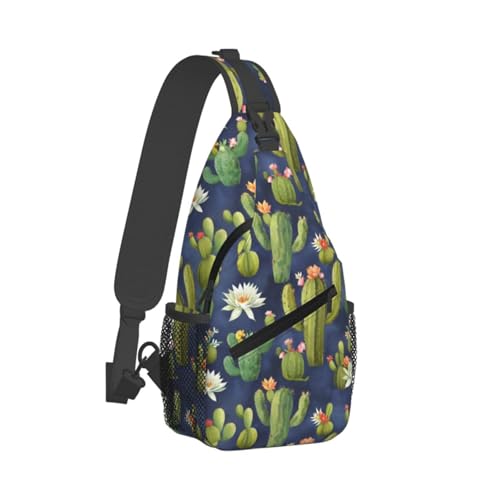 Mochila bandolera watercolour cactus para viaje y senderismo miniatura 2