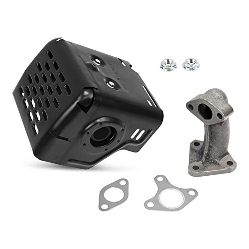 Everest Parts Supplies Muffler Exhaust Compatible with Honda GX340 GX390 11HP & 13HP Manifold & Nuts
