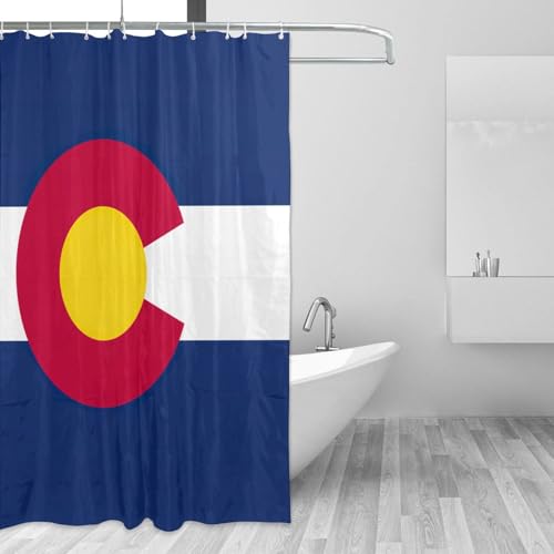 Rideau de douche bouton-pression anti-rouille Colorado pour baignoire