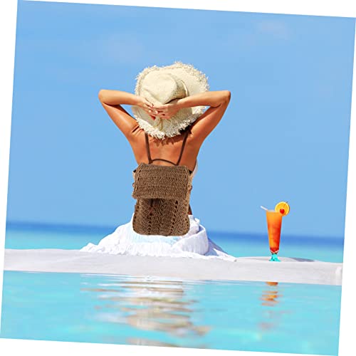 Trendy Beach Backpack - Women's Straw Sling Bag2