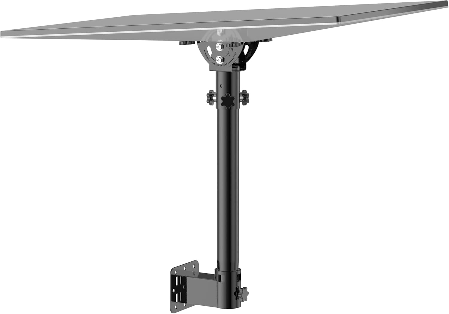 Starlink Gen 3 Wall Mount, Adjustable Tlit 160 Degree for Better Signal, Burbifro Starlink Mounting Kit,Compatible with Starlink Gen 3 Standard Dish (Short-Black)