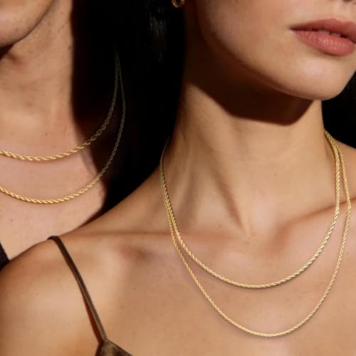 Rewizoo 14K Gold Rope Chain for Men 14K Gold Necklace for Women by Rewizoo - Used condition - Image 8