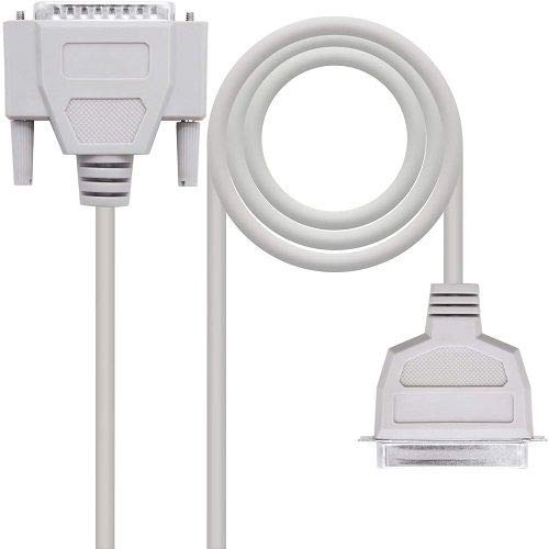 CABLEPELADO Cable Paralelo de Impresora DB25 Macho - CN36 Macho 3 M Beige