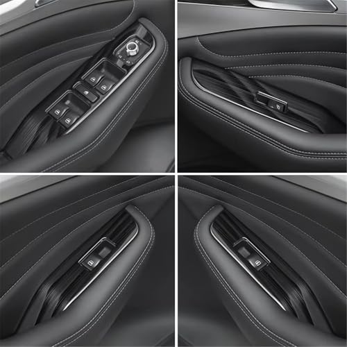 Panel de elevalunas Haval F7 F7X: acero inoxidable negro antirrayaduras 4