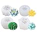 Woohome 9 PCS Succulent Silicone Mould, Cactus Flower Resin Casting Moulds Epoxy Resin Plants Mould for Making Cake, Chocolate, Handmade Candle, Fondant, Epoxy Resin, Polymer Clay