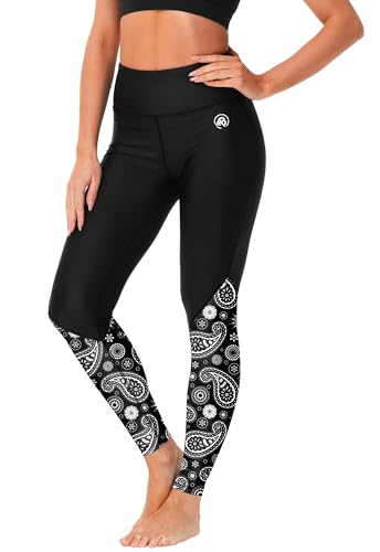 Image of AOBUTE Women Swim Pants UPF 50+ Rash Guard Pants High Waisted Swimming Leggings