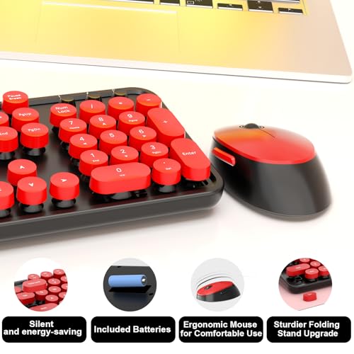 Clavier rétro type machine à écrire et souris ergonomique - 6