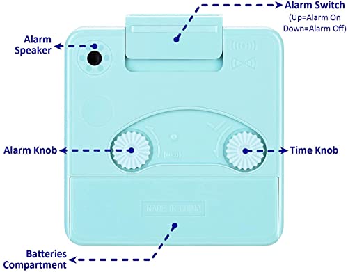 Jisile Travel Analog Alarm Clock, 2.25 Inch, Ultra Small Clock With Snooze And Light Function, Super Silent Non Ticking, Battery Operated, Easy Setting #TOP6